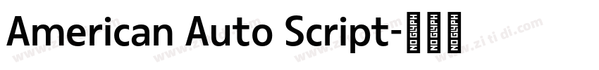 American Auto Script字体转换